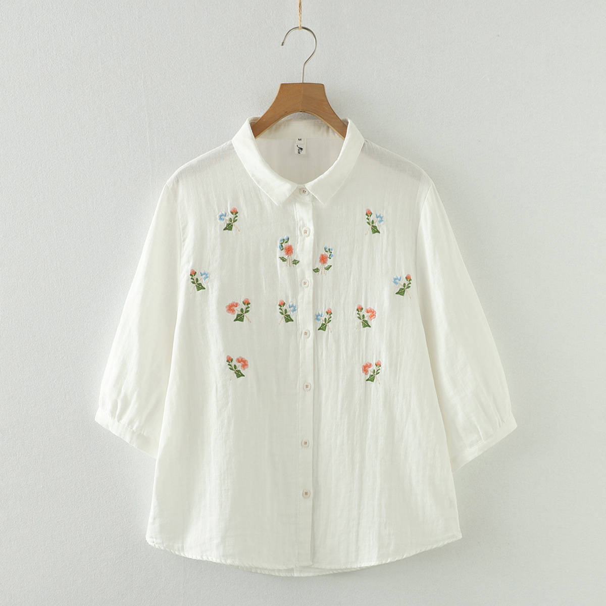 New 2025 Summer Cotton Yarn 3/ - Embroidery On Shirt review and price