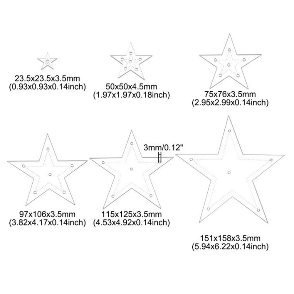 6pcs/Set Star Acrylic Sewing T - Embroidery Backpack Kit review and price