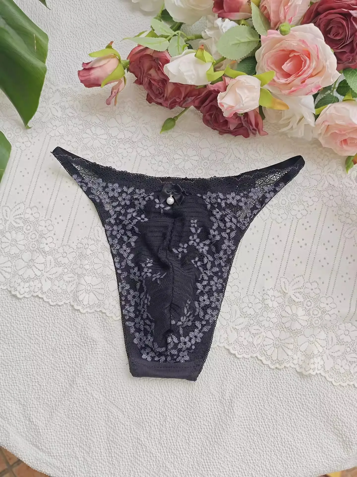 Black Lace Man's T-brief Embro - Embroidery Lace review and price