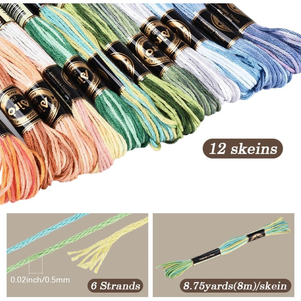 12 Skeins 105 Yards Cross Stit - Embroidery Floss review and price