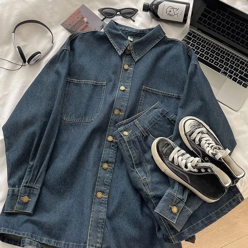 Y2K Denim Skirt Set: Vintage J - Embroidery Origin review and price