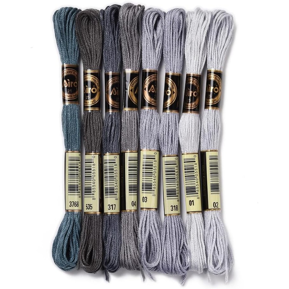 8 Skeins 70 Yards Grey Friends - Embroidery Floss review and price