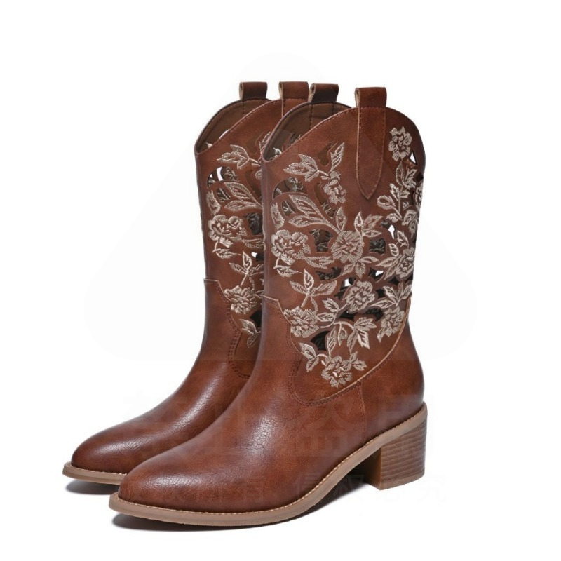 Retro Women Shoes Exquisite Ge - Embroidery On Leather review and price