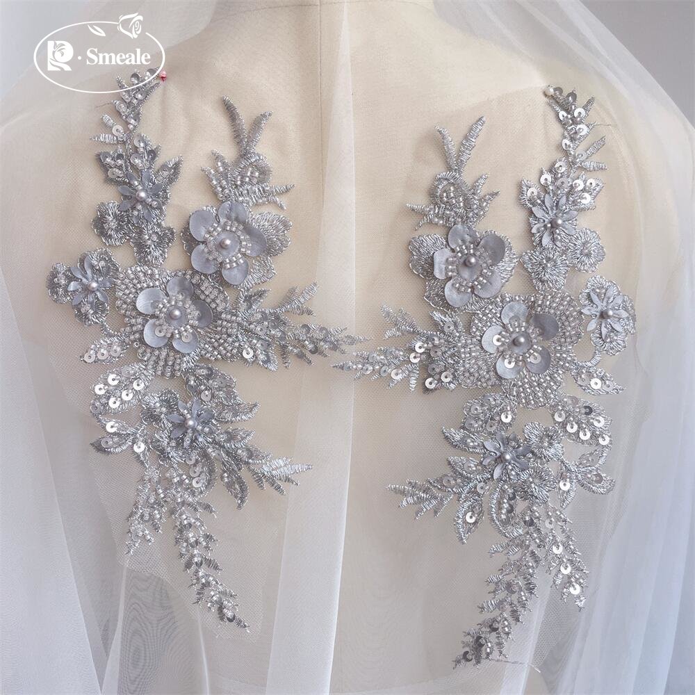 2PCS/1Pair New 12 Colors Sequi - Embroidery Flower Pattern review and price