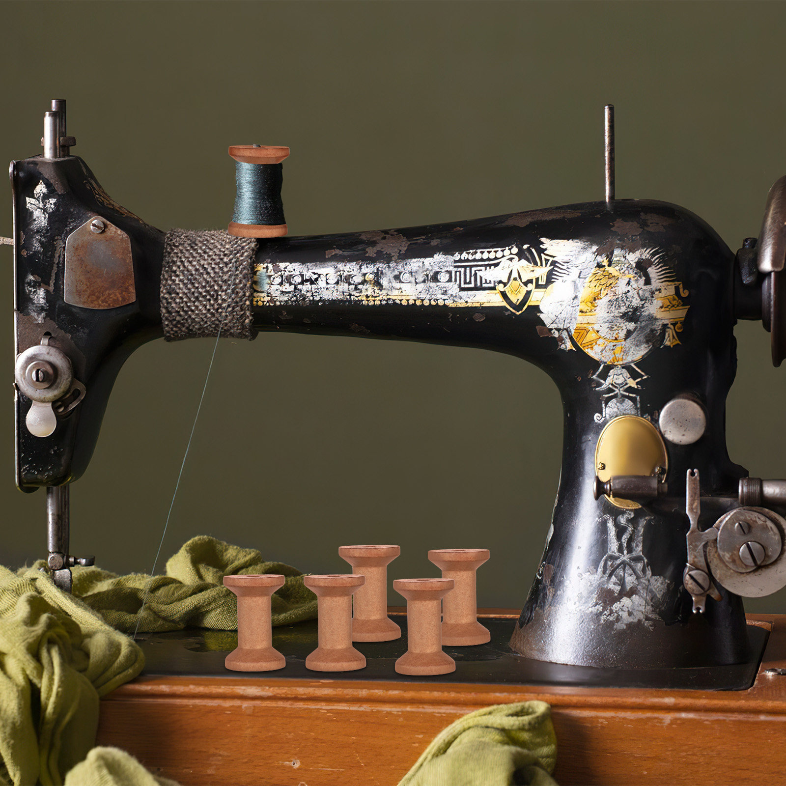 20Pcs Natural Wood Thread Spoo - Embroidery Thread review and price