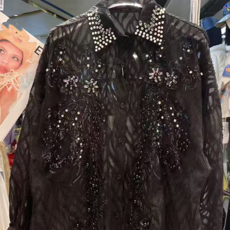 New In Sparkle Pearls Beaded D - Embroidery On Shirt review and price