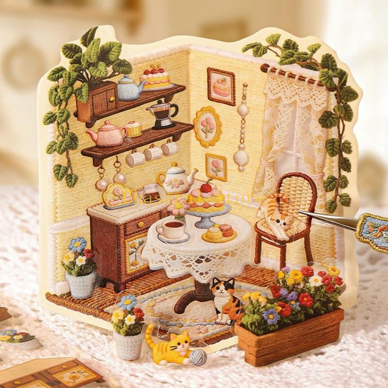 E7CE Set Of 4 Delicate Embroid - Embroidery Texture review and price