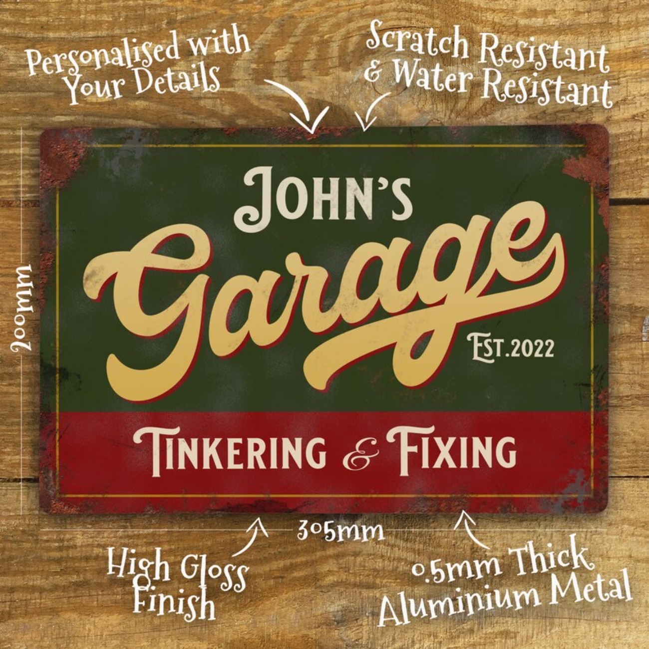Custom Personalised Garage Met - Embroidery Water review and price