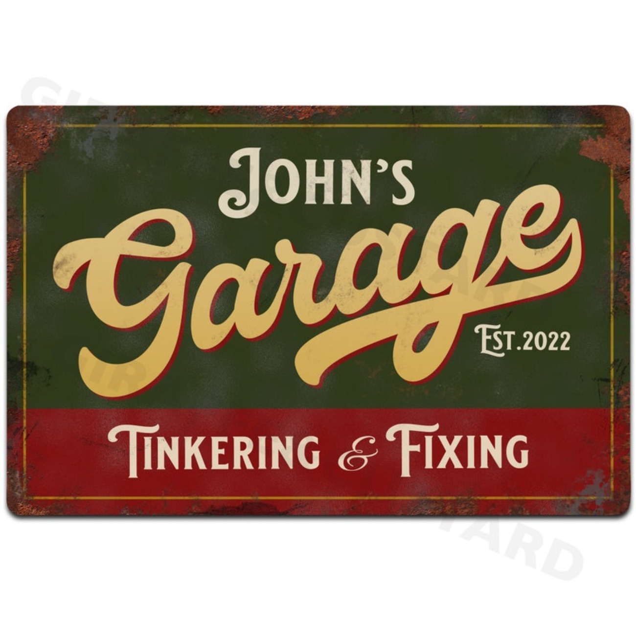 Custom Personalised Garage Met - Embroidery Water review and price