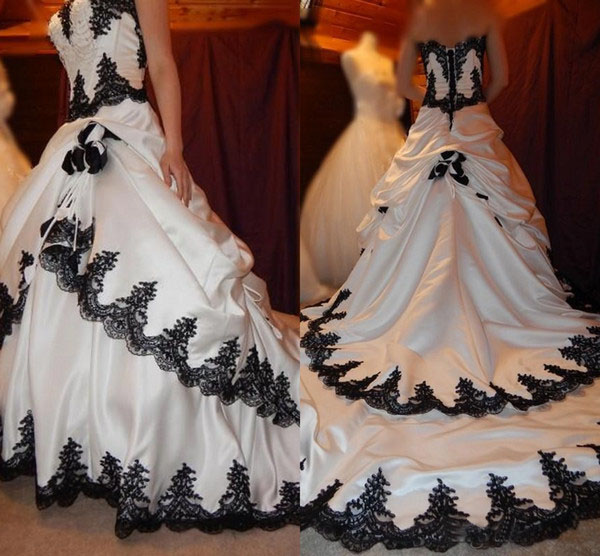 Vintage Wedding Dress Gothic B - Embroidery White Dress review and price